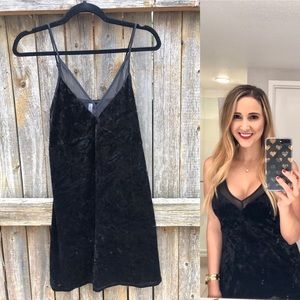 Black velvet dress
